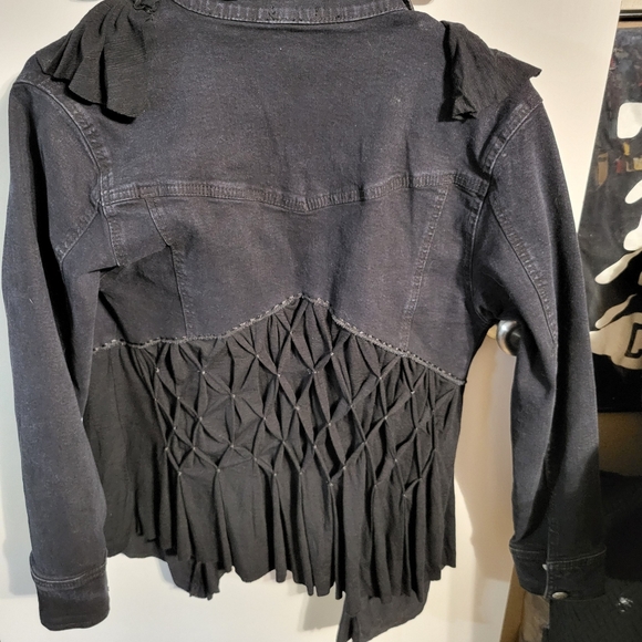 RARE Y2K BRAZILROXX WOMANS UNIQUE DENIM JACKET SZ S - Picture 2 of 9